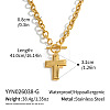 304 Stainless Steel Religion Cross Pendant Necklaces with OT Clasps for Women QD6259-1-2