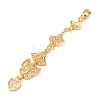 Tassel Brass Micro Pave Clear Cubic Zirconia Big Pendants KK-L271-01G-08-2