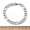201 Stainless Steel Curb Chain Bracelets for Men STAS-T077-22A-02P-5