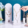 Wood Foldable Necklace Display Stands NDIS-WH0010-10-3