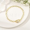 Brass Paperclip Chain Bracelets BJEW-JB14224-1