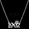 Crown Birth Year 201 Stainless Steel Pendant Necklaces for Women FS-WG4E8F2-53-1