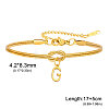 304 Stainless Steel Initial Charm Bracelets FS-WGD8E41-20-1