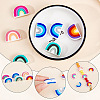 10Pcs 5 Colors Food Grade Eco-Friendly Silicone Beads SIL-SC0001-06-4