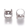 Non-Tarnish 316 Surgical Stainless Steel Sew on Prong Settings X-STAS-E470-01A-P-1