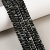 Natural Black Spot Jasper Beads Strands G-L647-D06-4x6mm-1