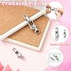 2Pcs 2 Styles Stainless Steel Lobster Claw Clasps STAS-CJ0003-62-3