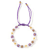 Bohemian Style Glass Seed Beads & Imitation Pearl Braided Bead Bracelets XW4926-2-1