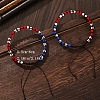 Adjustable Glass Seed Braided Bead Bracelets PW-WG3908F-01-5