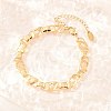 304 Stainless Steel Link Chain Bracelets for Women BJEW-D460-08G-2
