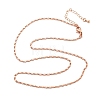 Brass Link Chain Necklaces for Women NJEW-D302-17RG-4