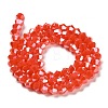 Opaque Solid Color Electroplate Glass Beads Strands GLAA-F029-P4mm-A03-2