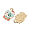 Christmas Themes Alloy Enamel Pendants ENAM-Z023-01G-09-2