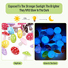 20Pcs UV Plating Opaque Luminous Acrylic Beads OACR-TA0005-13-4