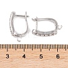 Rack Plating Brass Cubic Zirconia Hoop Earring Findings KK-S374-04P-04-3