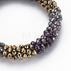 Crochet Glass Beads Braided Stretch Bracelet BJEW-T016-08H-2