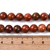 Natural Red Jasper Bead Strands G-R193-11-8mm-6
