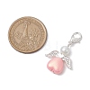 Heart Angel Acrylic & Glass Pearl Pendant Decoration HJEW-JM02366-3
