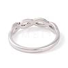 Infinity 304 Stainless Steel with Clear Cubic Zirconia Finger Ring for Women RJEW-C086-02-P-3