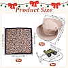 Square Leopard Print Pattern Imitated Silk Fabric Scarf for Women Girls AJEW-WR0003-99-2