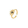 304 Stainless Steel Rhinestone Cuff Open Rings for Women JH7101-1-2
