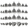32Pcs 8 Styles Tibetan Style Alloy Pendant Bails TIBE-PH0002-60-1