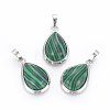 Synthetic Malachite Pendants G-L512-C01-1