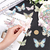 4 Sets 4 Styles Holographic Butterfly PET Waterproof Laser Stickers Sets DIY-CP0008-92-3