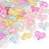 50Pcs 5 Colors Rainbow Iridescent Plating Acrylic Beads RESI-TA0002-19-3