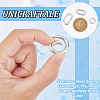 4Pcs 4 Styles 304 Stainless Steel Spring Gate Rings STAS-UN0051-09-3