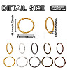 Craftdady 250Pcs 5 Colors Alloy Linking Rings FIND-CD0001-11-12
