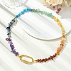 7 Chakra Natural with Synthetic Gemstone Necklaces NJEW-JN06640-1