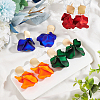 ANATTASOUL 4 Pairs 4 Colors Exquisite Acrylic Petaline Dangle Stud Earrings EJEW-AN0002-10-7