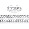 Aluminium Textured Curb Chains CHA-T001-42S-4