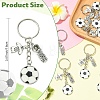 10Pcs Football Theme Alloy Keychain KEYC-YW00231-3