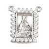Brass Micro Pave Clear Cubic Zirconia Pendants KK-CBA6A75-48C-P-1