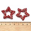 Star Shape Polymer Clay Rhinestone Beads CLAY-NH0001-06C-3