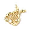 Brass Micro Pave Clear Cubic Zirconia Pendants KK-D289-01G-03-2