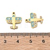 304 Stainless Steel Enamel Pendants STAS-B142-04G-3