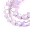 Anti-Tarnish Electroplate Bicone Glass Beads Strands EGLA-T021-6mm-16-01-3