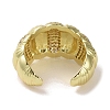Brass Micro Pave Cubic Zirconia Open Cuff Ring RJEW-K256-45G-3