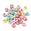 Printed Handmade Polymer Clay Beads CLAY-I016-08C-1