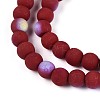 Frosted Opaque Glass Beads Strands LS-GLAA-T032-P4mm-MBB23-3