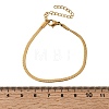 304 Stainless Steel Snake Chain Bracelets for Women BJEW-P389-01G-5
