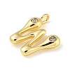 Rack Plating Brass Micro Pave Cubic Zirconia Pendants KK-A200-24G-W-2