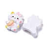 Opaque Cute Cat with Food Resin Decoden Cabochons X-RESI-B024-09-2