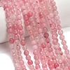 Natural Rose Quartz Dyed Beads Strands G-B046-07-6mm-01-1