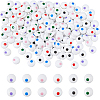 180Pcs 6 Colors Resin Cabochons RESI-FH0001-73-1