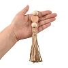 5Pcs Wood Hanging Ornaments HJEW-YW00495-5