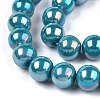 Electroplate Opaque Glass Beads Strands LS-GLAA-T032-P10mm-AB13-3